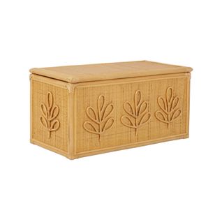 Coffre à Jouets Enfant Bohème En Rotin Naturel - 80 X 40 X 40 Cm - Arlo