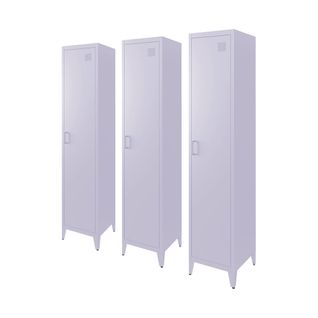 Armoire Chambre Enfant En Acier Lilas. 4 Espaces De Rangement. Casier. L 38 X P 38 X H 180 Cm