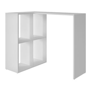 Bureau D'angle Et Rayonnage Blanc L 90 H 77 P 58.8 Cm