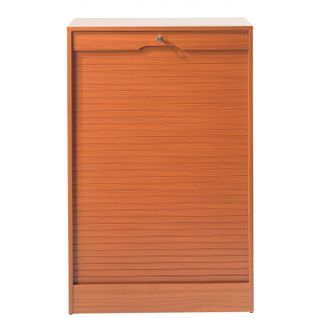 Classeur à Rideau 8 Tablettes Multi Coloris L 70 Cm H 108 Cm P 44 Cm - Coloris: Merisier