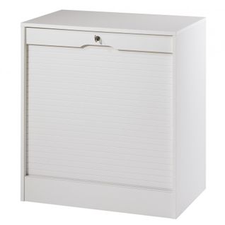 Classeur à Rideau Largeur 70 Cm Hauteur 76 Cm 8 Niches 2 Kits Ds - Coloris: Blanc