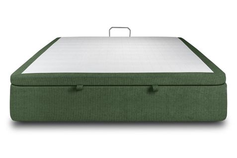 Sommier Coffre Tissu Vert 180x200 H39cm