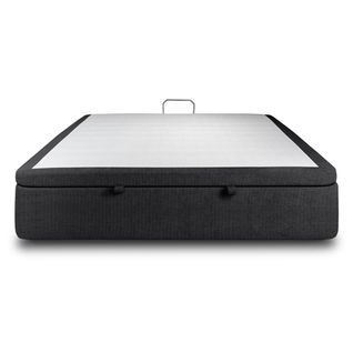 Sommier Coffre Tissu Noir 140x190 H39cm