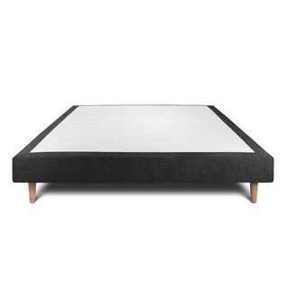 Sommier Tapissier Tissu Noir 160x200 H29cm
