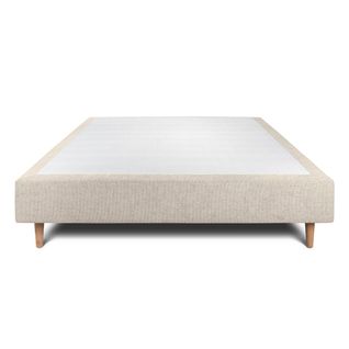 Sommier Tapissier Tissu Beige Clair 150x190 H35cm