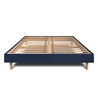 Sommier Kit Velours Bleu 200x200 H29cm