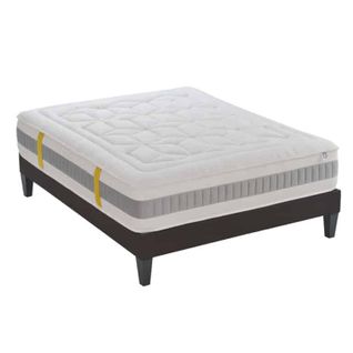 Ensemble Matelas Mousse 160x200 L'envouteur - Avec Sommier Kit Gris Et Pieds - Ep.31cm