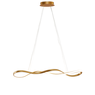 Suspension Dorée Longue Vague LED 80 Cm - Marceline
