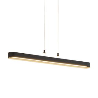 Suspension Ovale Noire 115 Cm Éclairage LED Dimmable - Oswin
