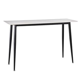 Console 120 Cm Céramique Blanc Pieds Évasés Métal Noir - Ryder 2