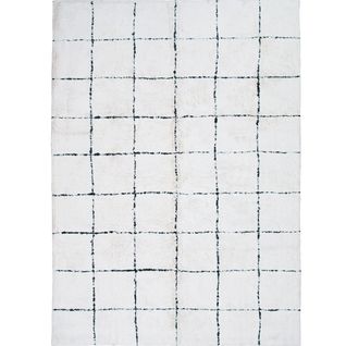 Tapis Salon Lavable Berbère En Coton Blanc Écru 60x90 - Style Bohème