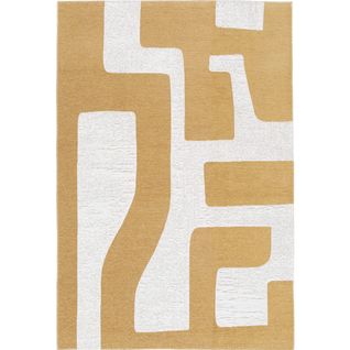 Tapis Salon Moderne Tissé Plat Gobelin Beige 120x170