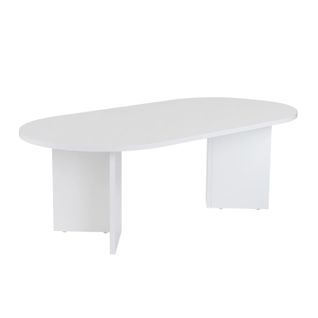 Azos - Table Basse Ovale Blanche 119x60cm