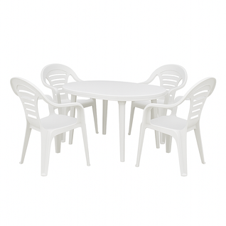 Silla - Chaise De Jardin Blanche En Résine