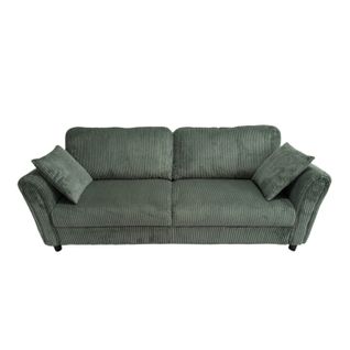 Lucerne - Canapé Droit 4 Places En Velours Côtelé Vert