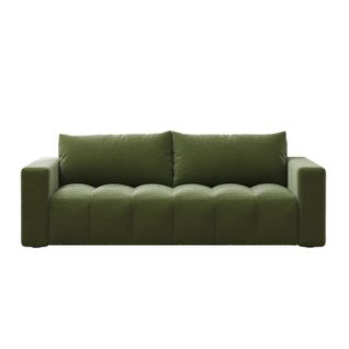 Canterbury - Canapé Convertible 3 Places Avec Coffre En Bouclette Vert