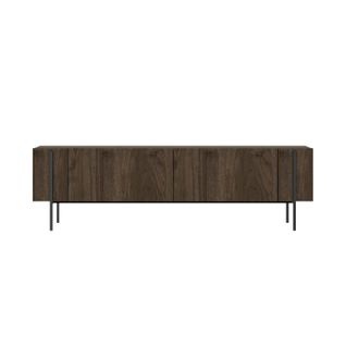 Freno - Meuble TV Avec Placards Aspect Noyer 160cm