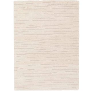 Tapis Salon Crème Moderne à Relief Doux Texturé 160x230