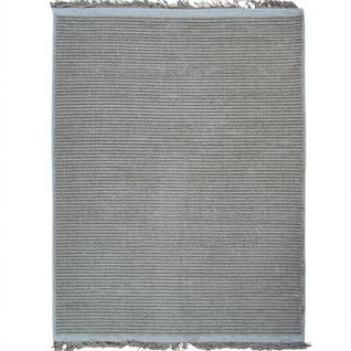 Tapis Salon En Jute Naturel Artisanal Beige Avec Franges 190x290 - Style Bohème