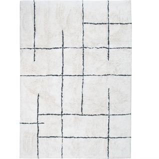 Tapis Salon Lavable Berbère En Coton Écru 200x300 - Style Bohème