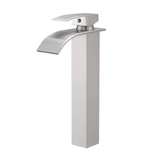 Robinet Mitigeur Haut Bec Cascade Tibre XL Chrome Brossé Gris