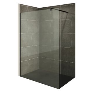 Paroi De Douche 80 X 200 Cm Verre 10mm Transparent, Profilés Noirs Roma-black