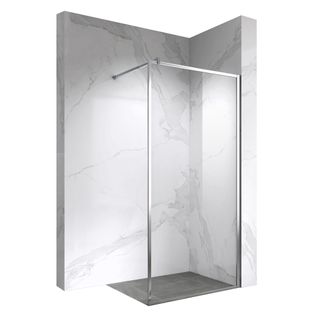 Paroi Douche Italienne Lucia 90x200 Cm Verre 8mm, Transparent, Anticalcaire