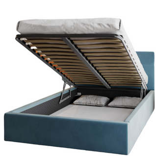 Lit Coffre Rino 120 X 200 Cm - Sommier Inclus Azur