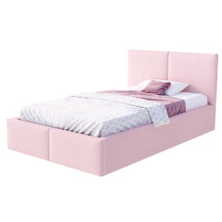Lit Coffre Tesia 120x200  - Sommier Inclus Rose Pâle