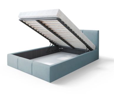 Lit Double Tesia 140x200 + Coffre - Sommier Inclus Mint