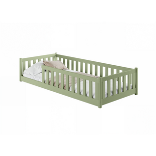 Lit Enfant Stela 90x190 Vert Olive Livré Avec Sommiers