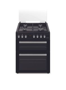 Cuisinière Double Four 4 Feux Gaz Black Mat - Sccg64do-bm