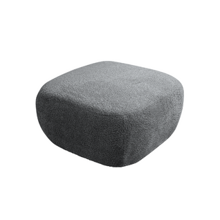 Pouf Tissu Bouclette Gris Foncé Santiago Pouf - Tissu Bouclette