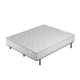 Ensemble 90x190 cm, sommier + matelas mousse, Ép.16cm à mémoire de forme