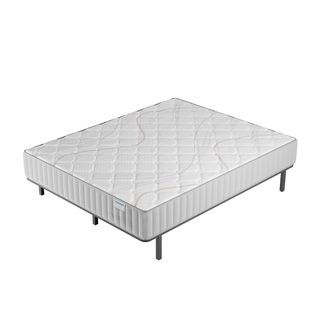 Ensemble 160x200 cm, sommier + matelas mousse, Ép.16cm accueil latex