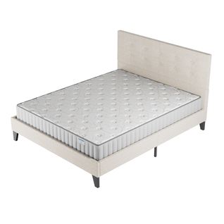 Ensemble 160x200 cm, lit avec tête de lit + matelas mousse Ép.22cm à mémoire de forme