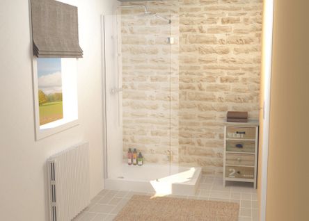 Paroi De Douche Cariba - Finition Chromé - Verre 6mm - 2 Volets - 90x210cm