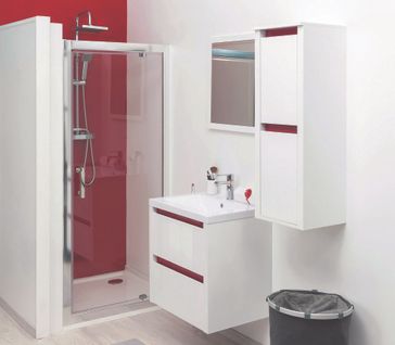 Porte De Douche Ekla - Pivotante - Finition Chromé - 80x185cm