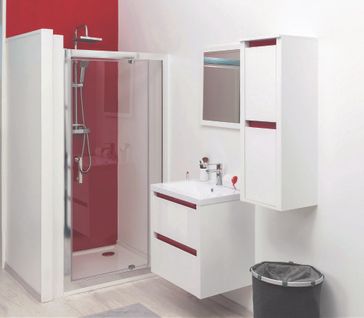 Porte De Douche Ekla - Pivotante - Finition Chromé - 90x185cm