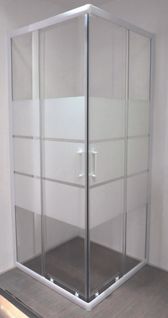 Porte De Douche Missi - Accès D'angle - Finition Blanc - 80x185cm