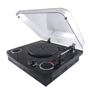 Platine Disque Vinyle 33,45 Et 78 Tours Numérique Bluetooth, Cd, Fm, Carte Sd