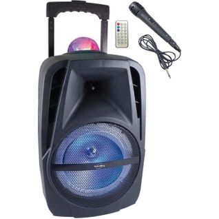Ka116bowl Enceinte Lumineuse Bluetooth 450w - Fonction Karaoké - Boule Kaléidoscope LED Multicolore