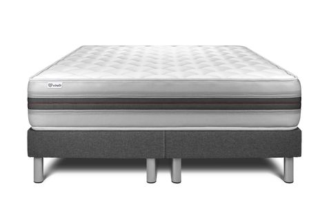 Ensemble Matelas Mousse Polyuréthane à Mémoire De Forme 180x200 Vitalmemo Back Ep:26cm - Sommier Gri