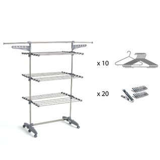 Etendoir à Linge Et Accessoires Extra Gris Acier 25m