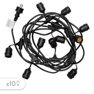 Guirlande Lumineuse Mafy Noir Caoutchouc 6m 10xe27