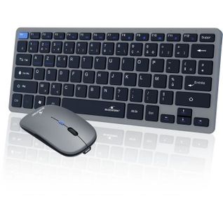 Ensemble Clavier Souris Sans Fil - Pack Mini - Bluetooth Et Dongle - Ultra Fin Et Léger - Nomade Tél