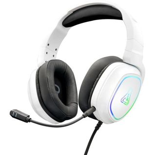 Casque Gamer Filaire - The G-lab - Korp Radium - Microphone - Rgb - Blanc