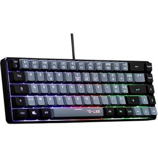 Clavier Gamer - The G-lab - Keyz Hydrogen - 60% Format Compact - Rétroéclairé - Filaire - Noir/gris