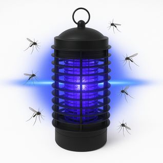 Lampe Anti Moustique 2 LED Uv Électrique Et Silencieuse Pour Intérieur Avec Rayon D'action 40 M²