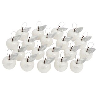 Pack De 18 Pommes Neige à Suspendre – Décorations De Noël Éblouissantes Pour Sapin